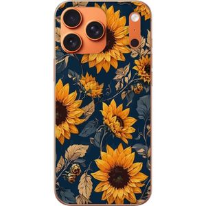 Apple iPhone 17 Pro Max Läpinäkyvä Puhelinkotelo Solrosor