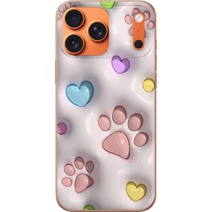 Apple iPhone 17 Pro Max Läpinäkyvä Puhelinkotelo Fluffiga Tassar