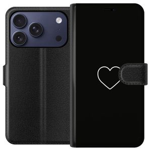 Apple iPhone 18 Pro Musta Lompakkokotelo Hjärta
