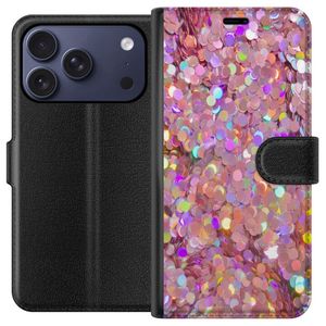 Apple iPhone 18 Pro Musta Lompakkokotelo Glitter
