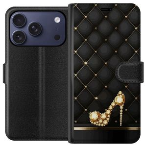 Apple iPhone 18 Pro Musta Lompakkokotelo Lyxig Sko
