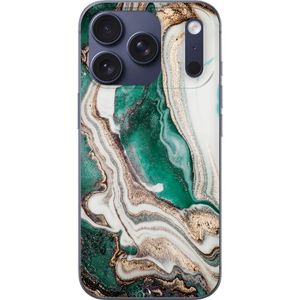 Apple iPhone 18 Pro Puhelinkotelo Grön / Guld marmor