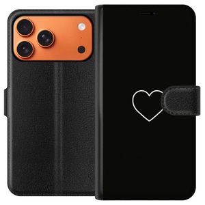 Apple iPhone 18 Pro Max Musta Lompakkokotelo Hjärta