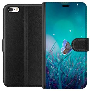 Apple iPhone 5 Sort Tegnebogsetui Blå fjäril