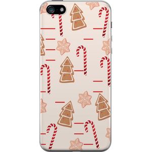 Apple iPhone 5 Transparent Mobilskal Julens Godisglädje