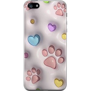 Apple iPhone 5 Transparent Mobilskal Fluffiga Tassar