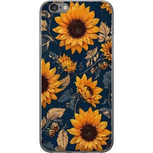 Apple iPhone 6s Gennemsigtigt Telefoncover Solrosor