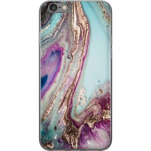 Apple iPhone 6s Gennemsigtigt Telefoncover Lila marmor