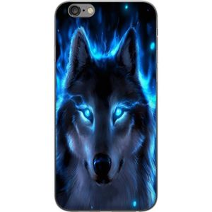 Apple iPhone 6s Plus Transparent Mobilskal Blå Varg
