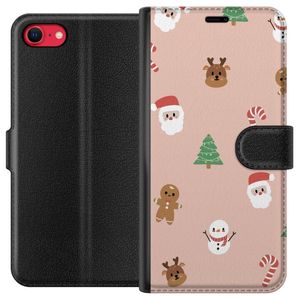 Apple iPhone 7 Svart Plånboksfodral Klassisk Julfest