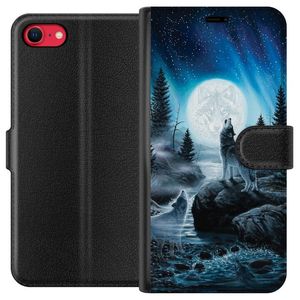 Apple iPhone 7 Svart Plånboksfodral Varjar på natten