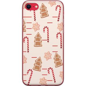 Apple iPhone 7 Transparent Mobilskal Julens Godisglädje