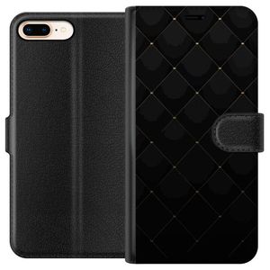 Apple iPhone 7 Plus Musta Lompakkokotelo Exklusivt Mönster
