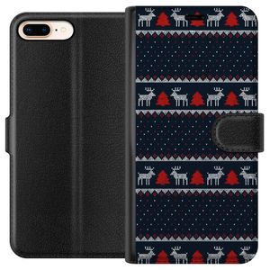 Apple iPhone 7 Plus Svart Plånboksfodral Tomtens Team