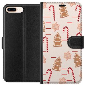 Apple iPhone 7 Plus Svart Plånboksfodral Julens Godisglädje