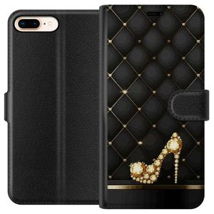 Apple iPhone 7 Plus Svart Plånboksfodral Lyxig Sko