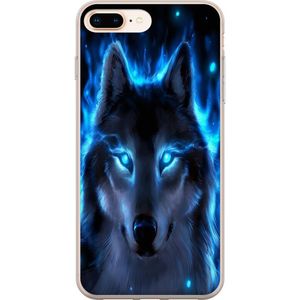 Apple iPhone 7 Plus Läpinäkyvä Puhelinkotelo Blå Varg