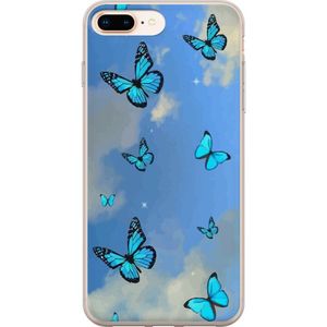 Apple iPhone 7 Plus Läpinäkyvä Puhelinkotelo Himlen med fjärilar