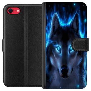 Apple iPhone 8 Musta Lompakkokotelo Blå Varg