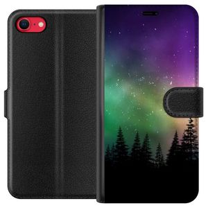 Apple iPhone 8 Svart Plånboksfodral Norrsken