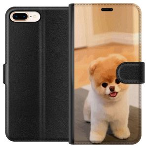 Apple iPhone 8 Plus Svart Plånboksfodral Söt Valp