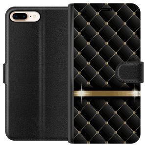 Apple iPhone 8 Plus Sort Lommebokdeksel Lyxigt