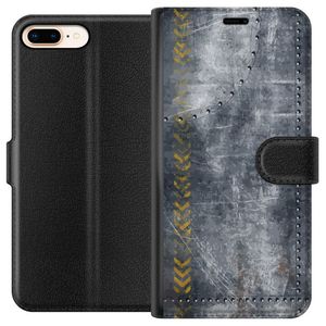 Apple iPhone 8 Plus Svart Plånboksfodral Metall
