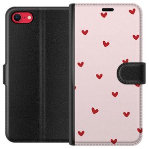 Apple iPhone SE (2020) Sort Tegnebogsetui Små Hjärtan