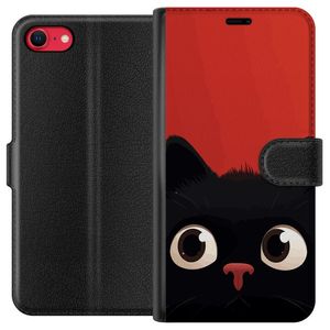 Apple iPhone SE (2020) Sort Tegnebogsetui Busig Katt