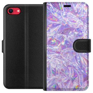 Apple iPhone SE (2020) Musta Lompakkokotelo Glitter