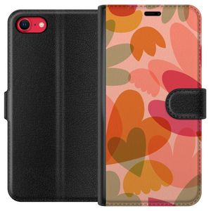 Apple iPhone SE (2020) Svart Plånboksfodral Hjärtan