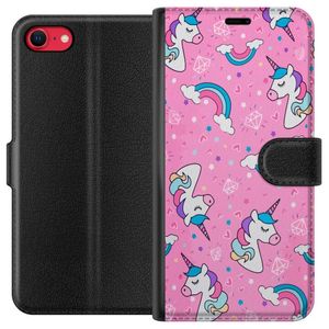 Apple iPhone SE (2020) Svart Plånboksfodral Enhörningar