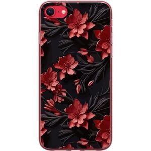 Apple iPhone SE (2020) Transparent Mobilskal Intensiva blommor