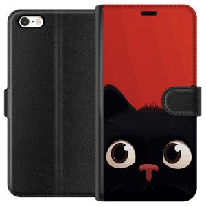 Apple iPhone SE (2016) Musta Lompakkokotelo Busig Katt