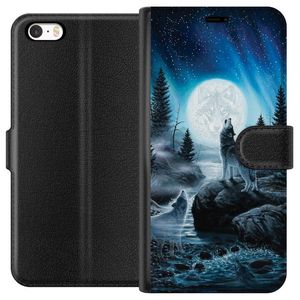 Apple iPhone SE (2016) Svart Plånboksfodral Varjar på natten