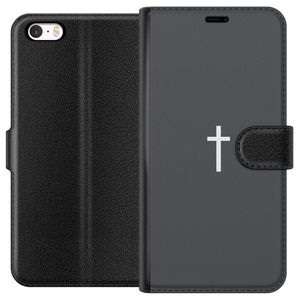 Apple iPhone SE (2016) Svart Plånboksfodral Kors