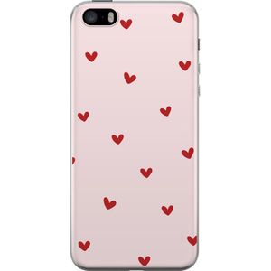 Apple iPhone SE (2016) Läpinäkyvä Puhelinkotelo Små Hjärtan