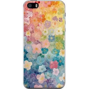 Apple iPhone SE (2016) Gennemsigtigt Telefoncover Miniatyrblommor