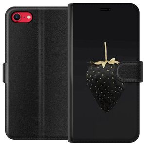 Apple iPhone SE (2022) Musta Lompakkokotelo Exklusiv Jordgubbe