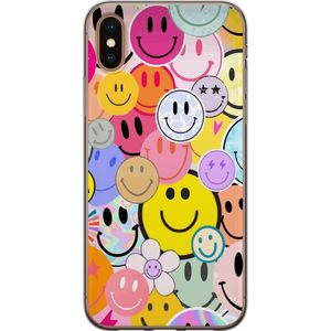 Apple iPhone X Läpinäkyvä Puhelinkotelo Leende Ansikten