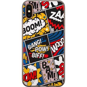Apple iPhone X Läpinäkyvä Puhelinkotelo Tecknat Boom!