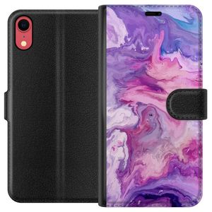 Apple iPhone XR Svart Plånboksfodral Marmor