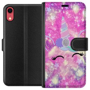 Apple iPhone XR Musta Lompakkokotelo Glad Enhörning