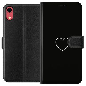 Apple iPhone XR Svart Plånboksfodral Hjärta