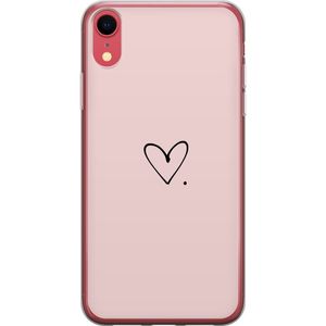 Apple iPhone XR Gennemsigtigt Telefoncover Hjärta.