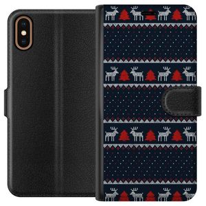 Apple iPhone XS Svart Plånboksfodral Tomtens Team