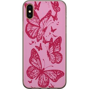 Apple iPhone XS Läpinäkyvä Puhelinkotelo Fjärilar