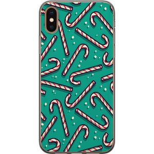 Apple iPhone XS Gjennomsiktig Telefondeksel Polkagris Mönster