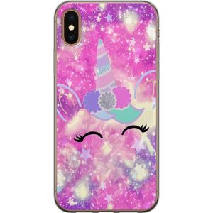 Apple iPhone XS Gennemsigtigt Telefoncover Glad Enhörning