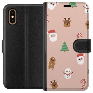 Apple iPhone XS Max Svart Plånboksfodral Klassisk Julfest